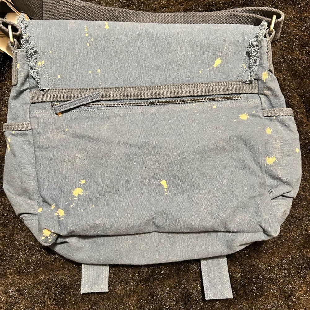 Free People NWT Denim Courier Bag